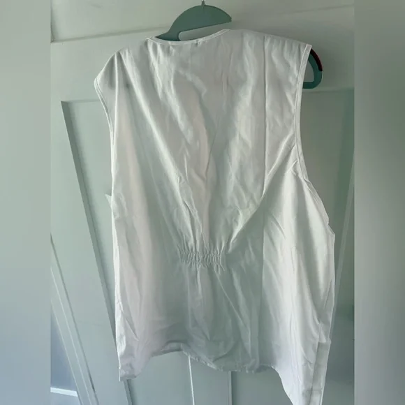 NWT Cherokee Modern Classic White Scrub Vest XL Nurse Medical Uniform - Picture 7 of 11